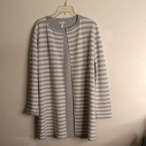 Gray Striped Women's Sweater - Picture 1 of 4
